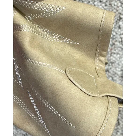 Dirty Laundry Josea Cowboy Boot Women's Size 8 Mid Calf Soft Shaft Cream New - Picture 10 of 11